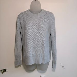 Loft cable knit sweater with gold buttons